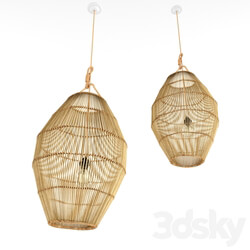 Chandelier - Bamboo Rattan Lamp 27 