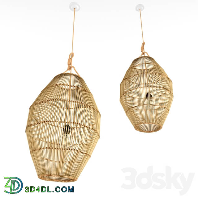 Chandelier - Bamboo Rattan Lamp 27