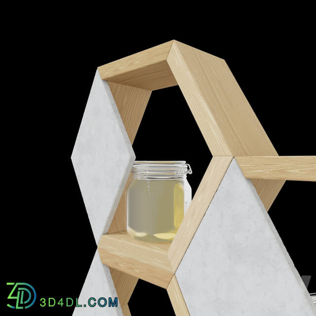 Other - Decorative shelves with honey jars