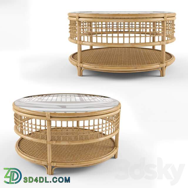 Table - Beverly Rattan Coffee Table