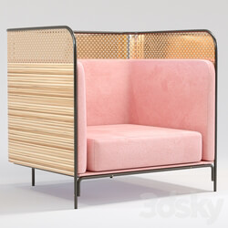 Arm chair - gold-pink-chair 