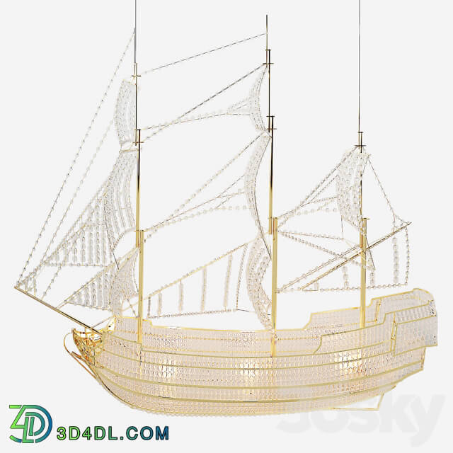 Chandelier - Crystal ship chandelier