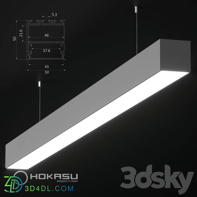Ceiling lamp - Linear lamp HOKASU S50 _pendant_