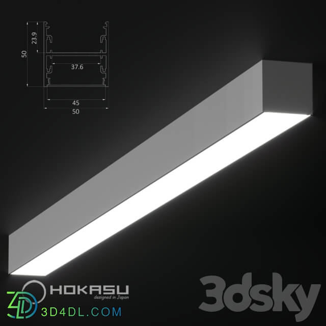 Ceiling lamp - Linear lamp HOKASU S50 Up _ Down _surface-mounted_