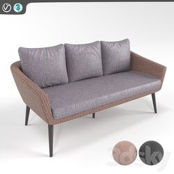 Garden furniture Rotang Nature Noir Part 1 Sofa 