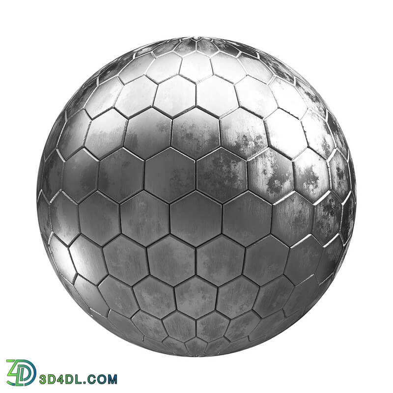 CGaxis Textures Physical 2 Metals hexagonal metal tiles 26 49