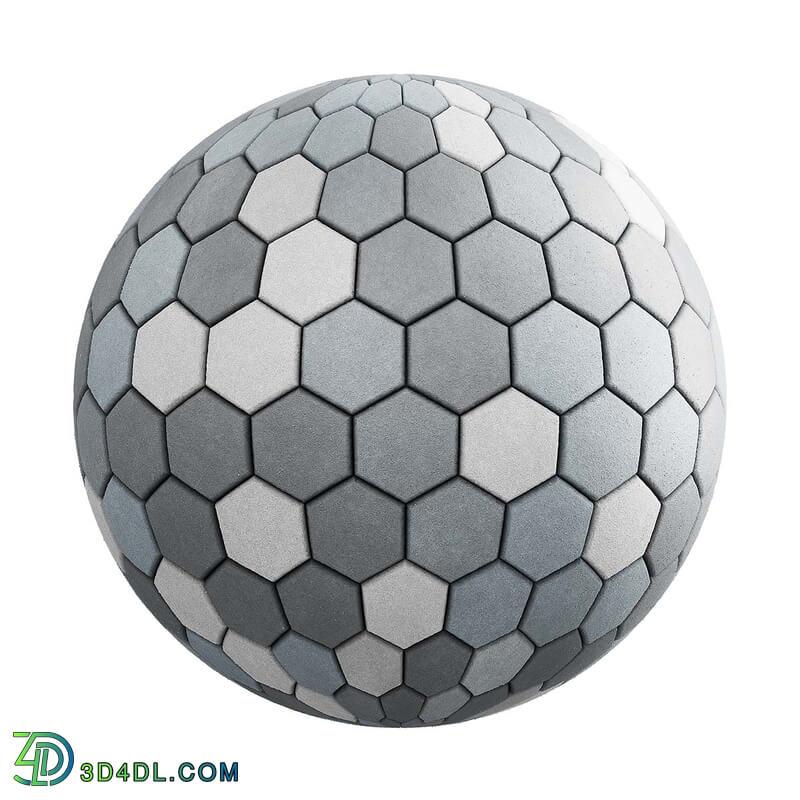 CGaxis Textures Physical 2 Pavemetns hexagonal grey pavement 25 87