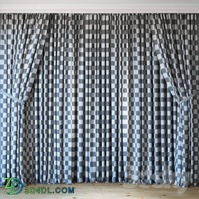 Curtains with tulle set 04