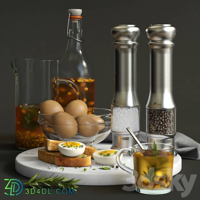 Food and drinks - decorative set_08