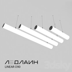 Chandelier - Pendant Lamp Linear О90 _ Ledline 
