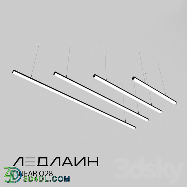 Chandelier - Pendant Lamp Linear О28 _ Ledline