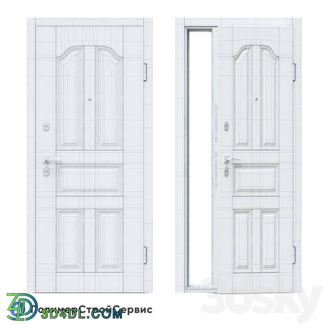 Doors - OM Entrance door Neoclassic _Vinorite-27_ - PSS