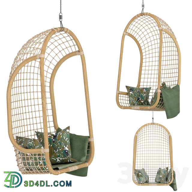 Arm chair - Hanging Rattan Chair - Natural