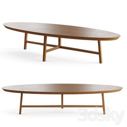 Table - 754o Trio oval coffee table by De La Espada 