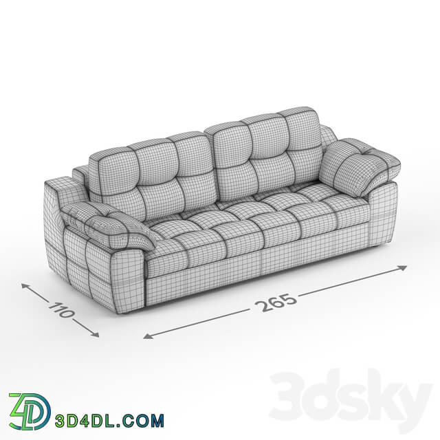 Sofa - Skai 3r Dollaro Premium Panna