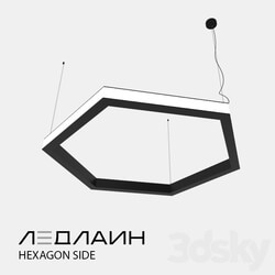 Technical lighting - Hexagonal luminaire HEXAGON SIDE _ LEDLINE 