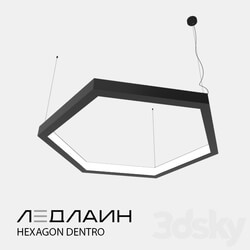 Chandelier Hexagonal lamp HEXAGON DENTRO LEDLINE 