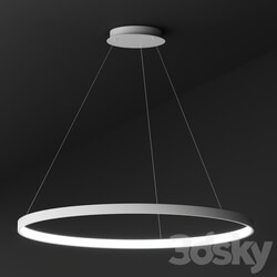 Chandelier - Pendant lamp ULIGHT haloin White _1 ring_ 