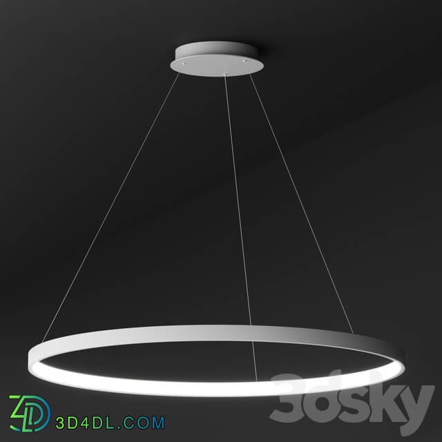 Chandelier - Pendant lamp ULIGHT haloin White _1 ring_