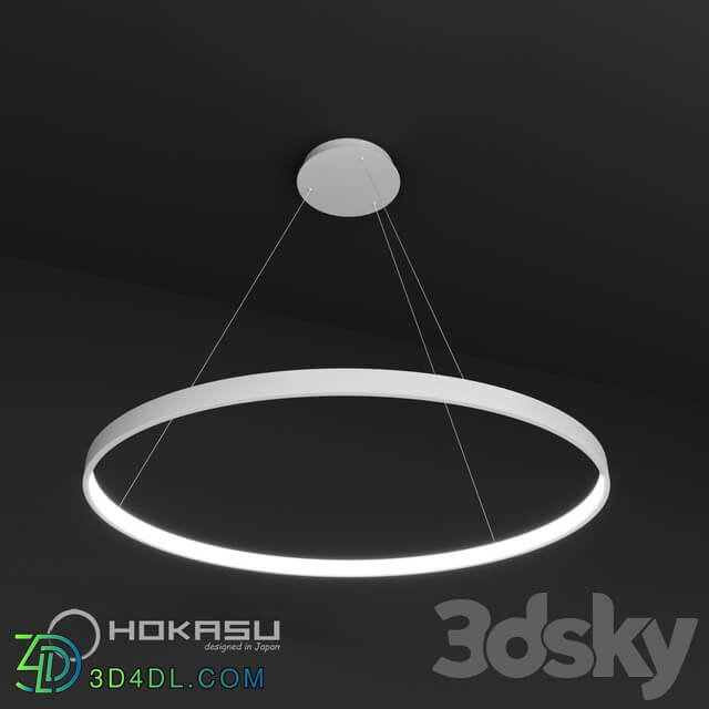 Chandelier - Pendant lamp ULIGHT haloin White _1 ring_