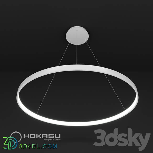 Chandelier - Pendant lamp ULIGHT haloin White _1 ring_