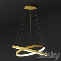 Chandelier - Pendant lamp ULIGHT haloin Gold _2 rings_ 