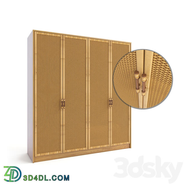 Wardrobe Display cabinets Rattan Wardrobe