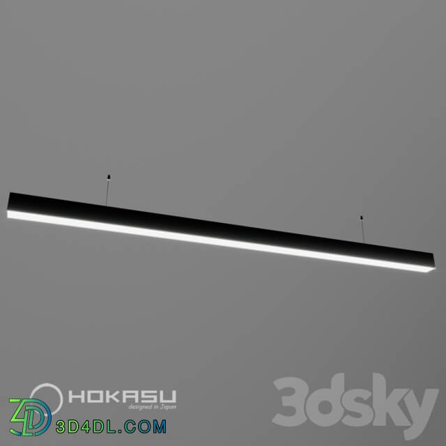 Technical lighting - Hanging Linear Lamp Hokasu 35_40 up _ Down _black_