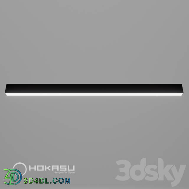 Surface mounted linear lamp HOKASU 35 56 black 