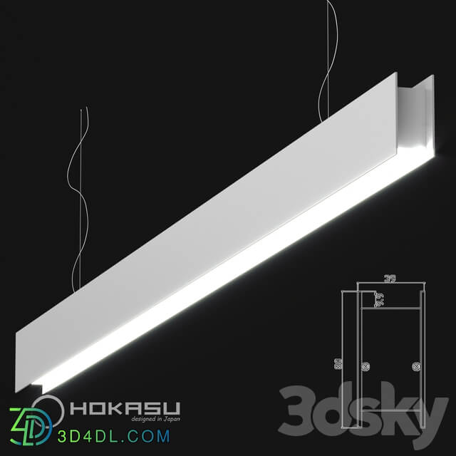 Ceiling lamp - Linear light HOKASU i-beam