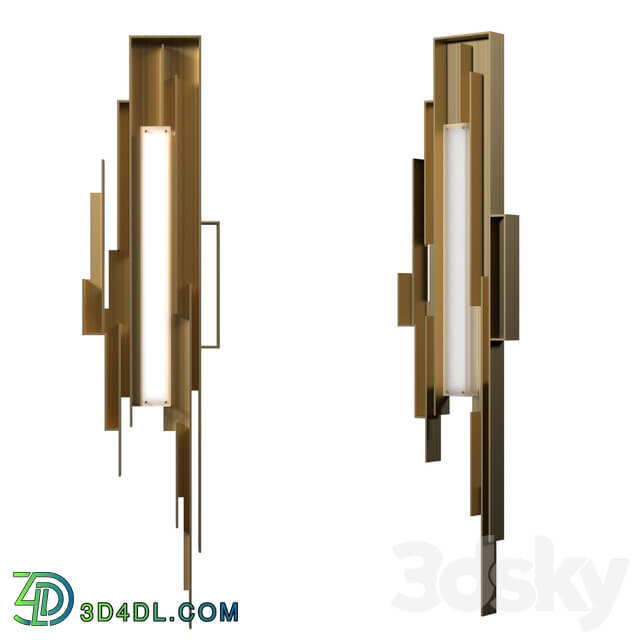 Wall light - Wall lamp Flowing Metal Sconce