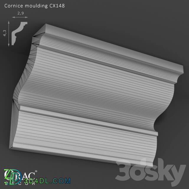 Decorative plaster - OM Cornice Orac Decor CX148