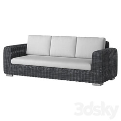 Sofa - 3 Seat Wicker Sofa 02 