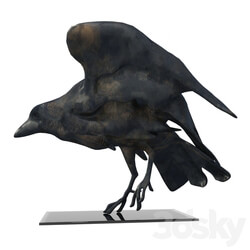 Sculpture - Leaping crow 