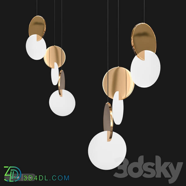 Chandelier - ECLIPSE CHANDELIER POLISHED GOLD