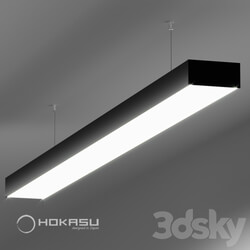 Technical lighting - Linear lamp HOKASU 75_35 Black _suspended_ 