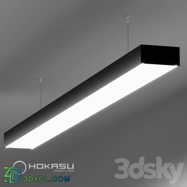 Technical lighting - Linear lamp HOKASU 75_35 Black _suspended_