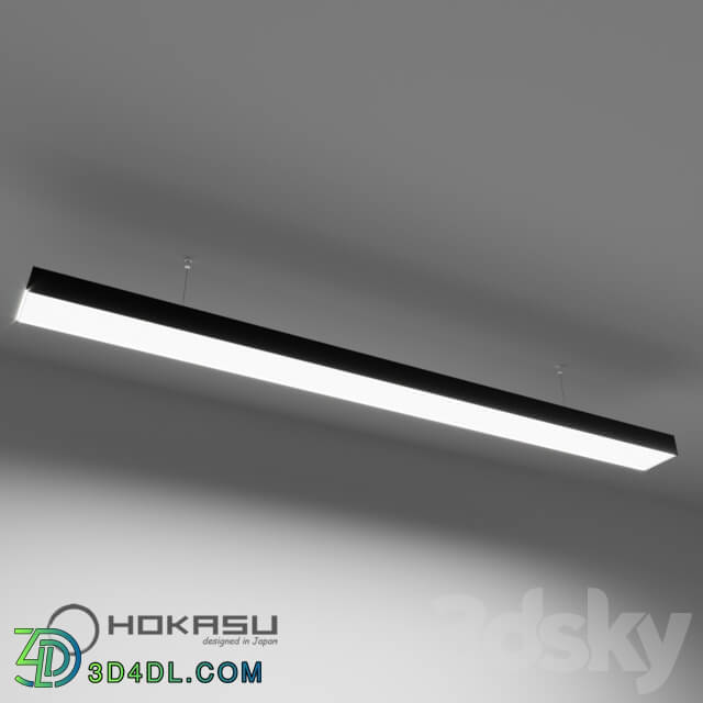 Technical lighting - Linear lamp HOKASU 75_35 Black _suspended_