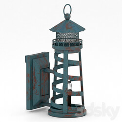 Wall light - Blue Lighthouse Wallsconce 