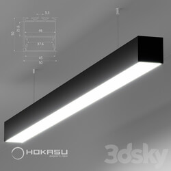 Technical lighting - Linear lamp HOKASU S50 Black _suspended_ 