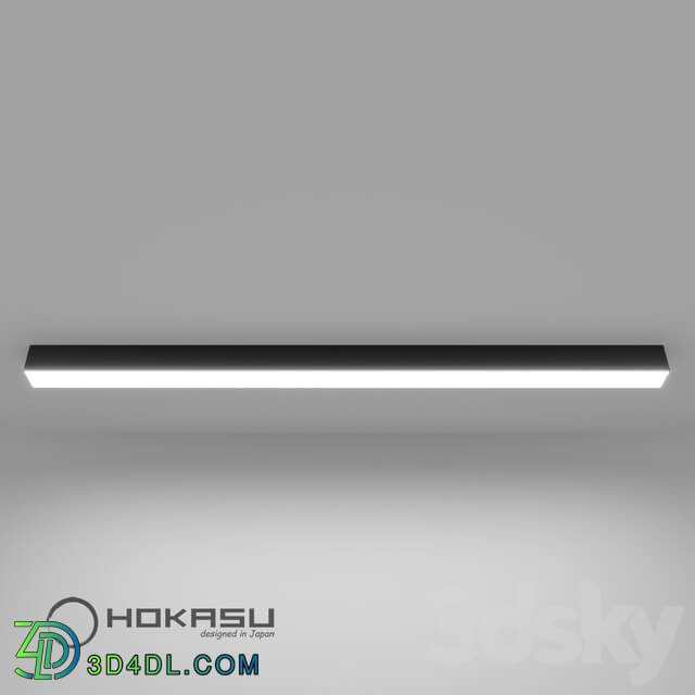 Technical lighting - Surface mounted linear lamp HOKASU S50 Black _surface mounted_