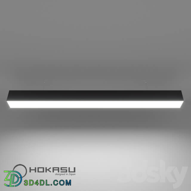 Technical lighting - Linear lamp HOKASU S75 Black _suspended_