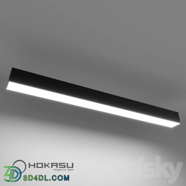 Technical lighting - Linear lamp HOKASU S75 Black _suspended_