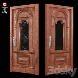 Doors - Aged and mocha wooden door 