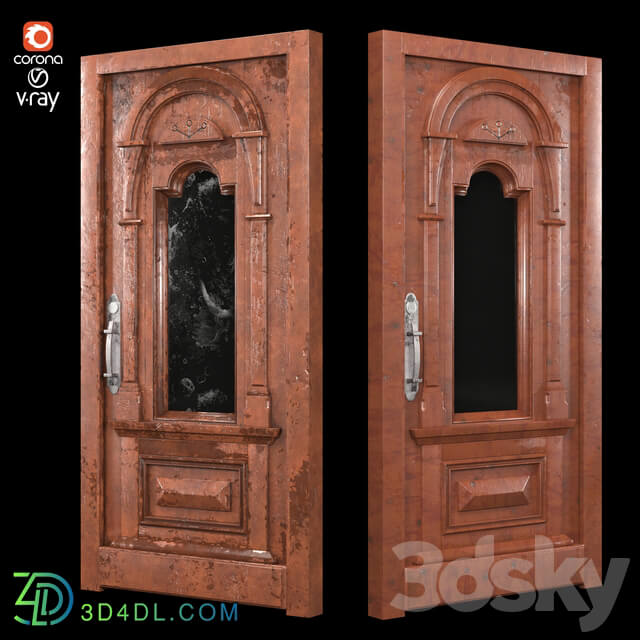 Doors - Aged and mocha wooden door