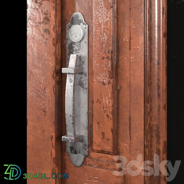 Doors - Aged and mocha wooden door