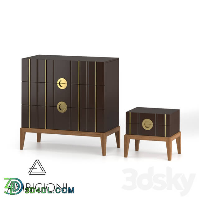 Sideboard _ Chest of drawer - Linen chest of drawers and bedside table Ambicioni Bernetto