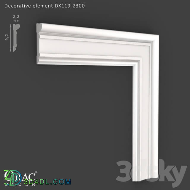 Decorative plaster - OM Decorative element Orac Decor DX119-2300