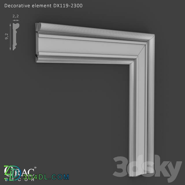 Decorative plaster - OM Decorative element Orac Decor DX119-2300