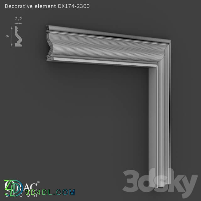 Decorative plaster - OM Decorative element Orac Decor DX174-2300